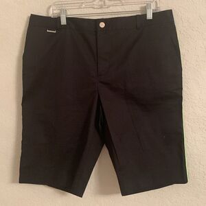 L-RL Lauren Active Cotton Black Lemon Women’s Shorts Size 14